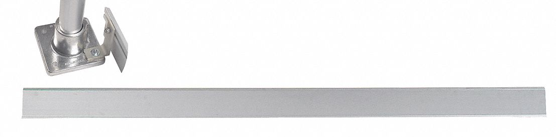 Toe Board: 4 in Overall Ht, 96 in Overall Wd, 8 ft Overall Dp, Toe Board, Silver