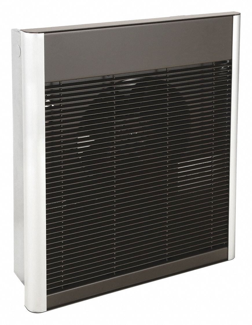 Recessed Electric Wall-Mount Heater: 2000 W/4000 W, 208V AC, 1 Phase, 208V AC, 1-phase, Bronze