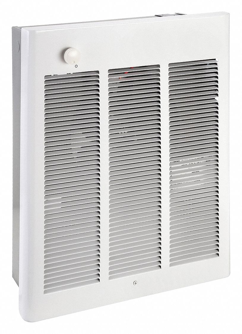 Recessed Electric Wall-Mount Heater: 3600 W/4800 W, 208/240V AC, 1 Phase, 208/240V AC, 1-phase