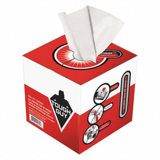 TOUGH GUY Dry Wipe Roll Dispenser Box, Super Heavy Absorbency, Good Wet Strength, Tough Guy G40