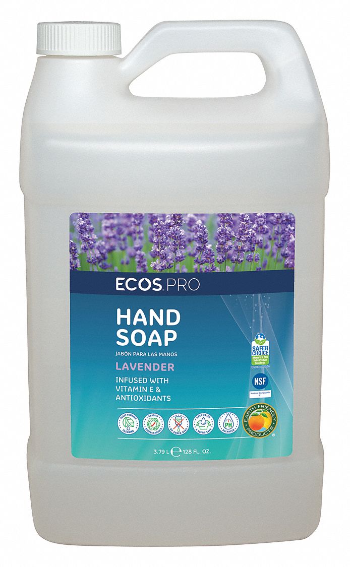 ECOS PRO Lavender, Liquid, Hand Soap, 1 gal, Jug, Universal 39N023