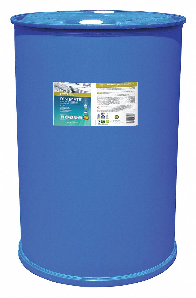 ECOS PRO Hand Dishwashing Soap, 55 gal., Pear 39N034PL9720/55 Grainger