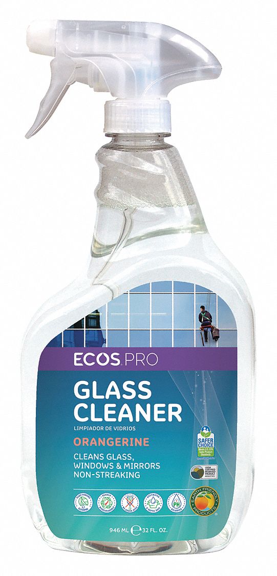 ECOS PRO Glass Cleaner, Spray Bottle, 32 oz. 39N072PL9362/6 Grainger