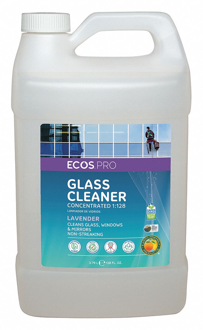 ECOS PRO Glass Cleaner, Jug, 1 gal. 39N077PL9963/04 Grainger