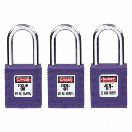 BRADY, Keyed Alike, Nylon, Lockout Padlock - 39N168|118951 - Grainger