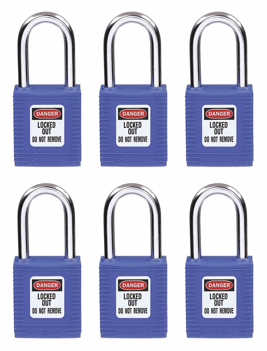 BRADY, Keyed Alike, Nylon, Lockout Padlock 39N171105891 Grainger