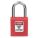 LOCKOUT PADLOCK, KEYED DIFFERENT, NYLON, COMPACT BODY, ALUMINUM, STD, RED