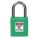 LOCKOUT PADLOCK, KEYED DIFFERENT, NYLON, COMPACT BODY, ALUMINUM, STD, GREEN