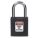 LOCKOUT PADLOCK, KEYED DIFFERENT, NYLON, COMPACT BODY, ALUMINUM, STD, BLACK