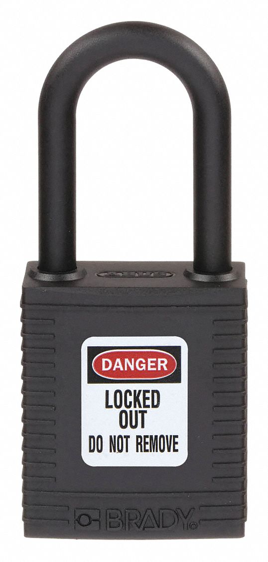BRADY, Keyed Different, Nylon, Lockout Padlock - 39N221|123329 - Grainger