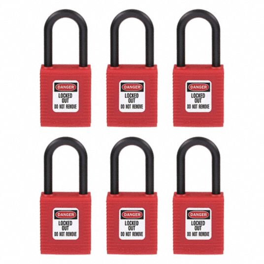 Aluminum Safety Lockout Padlocks - Keyed Alike Sets, Unique Quantity and  Color, Brady