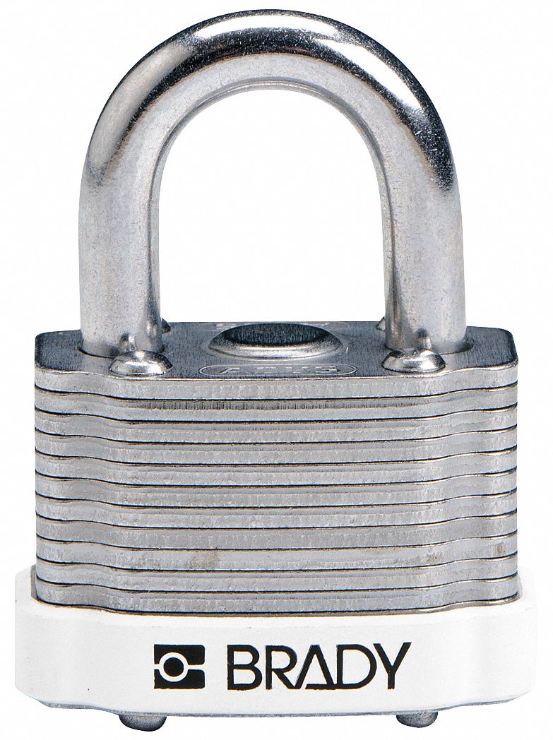 BRADY, Keyed Different, Steel, Keyed Padlock 39N304118939 Grainger