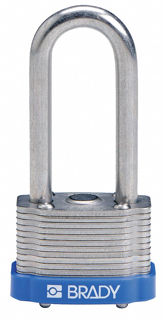 BRADY, Keyed Alike, Steel, Key Retaining Steel Padlock 39N330118974
