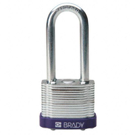 BRADY, Keyed Different, Steel, Keyed Padlock - 39N311|123275 - Grainger