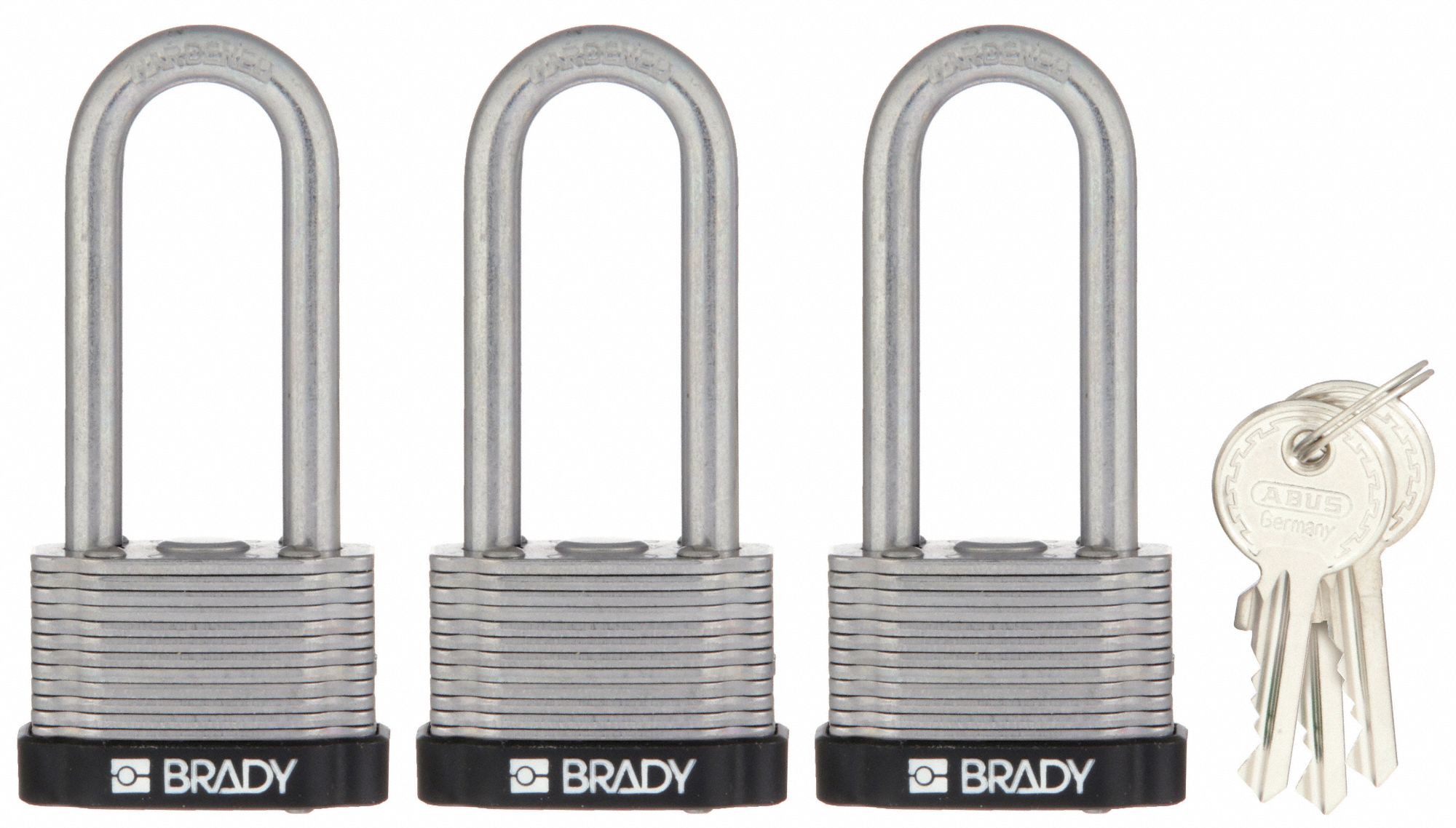 Keyed Padlock, Alike, 1-5/16"W, PK3