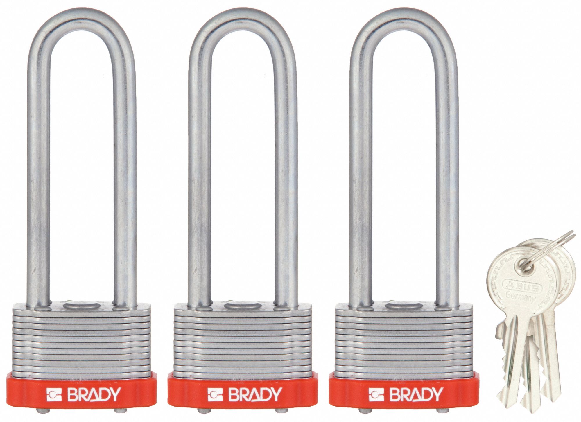 Keyed Padlock, Alike, 1-5/16"W, PK3