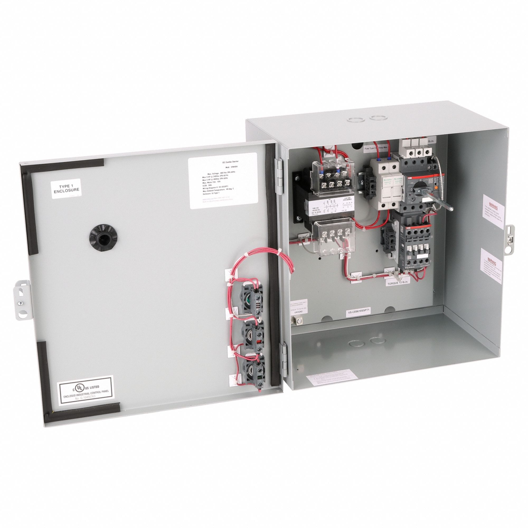 IECCombStarter, Thermal, 120VAC, PushButton