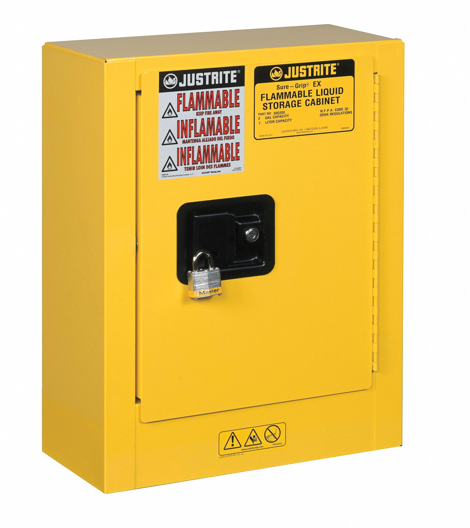 MINI COUNTERTOP FLAMMABLE SAFETY CABINET, 1 GALLON, 17 X 8 X 22 IN, YELLOW