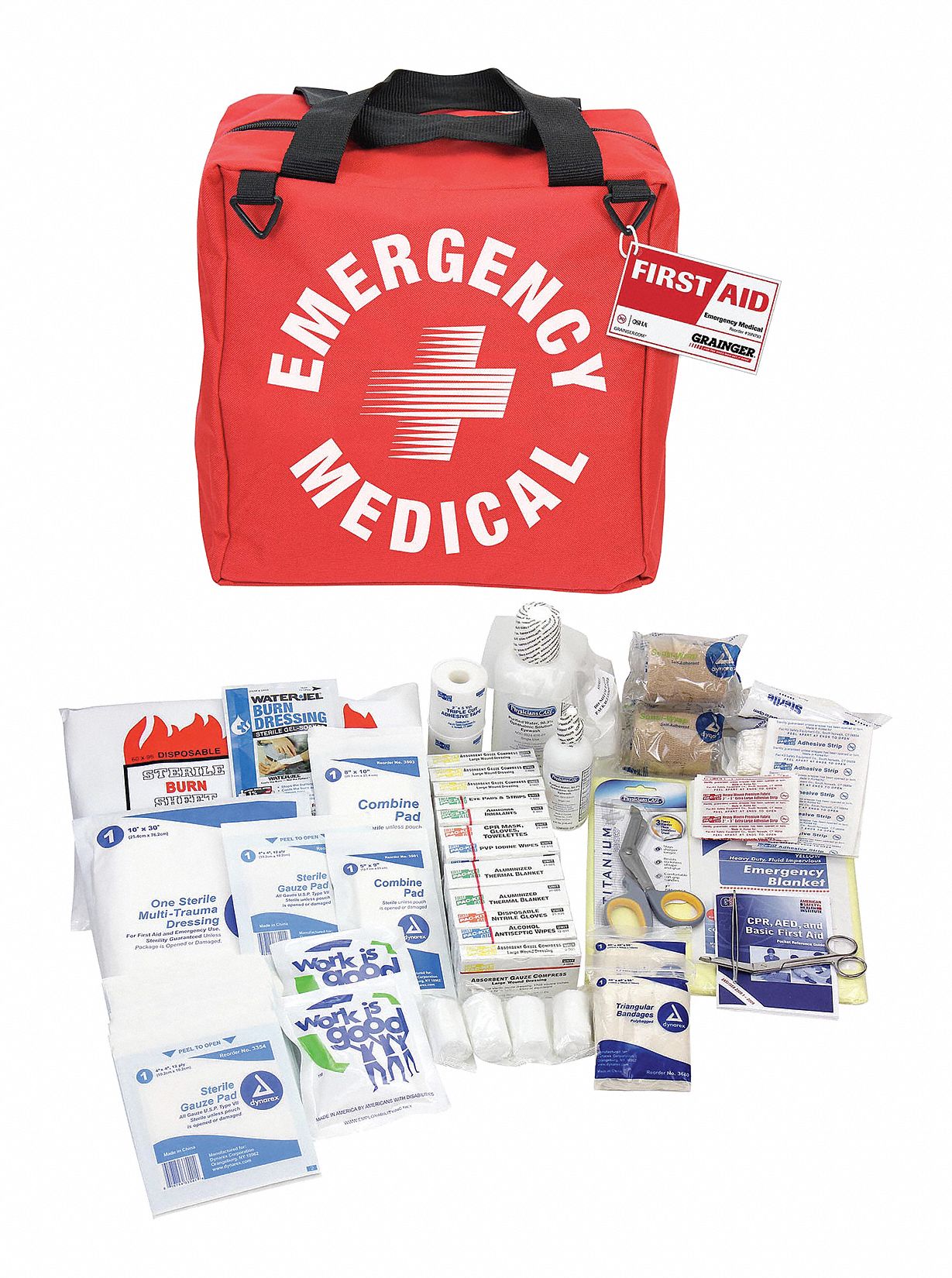Bulk, 297 Components, Emergency Medical Kit - 39N793|54597 - Grainger