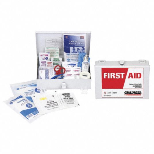  Grafco Stocked First Aid Kit - 25 person- 162 Pieces