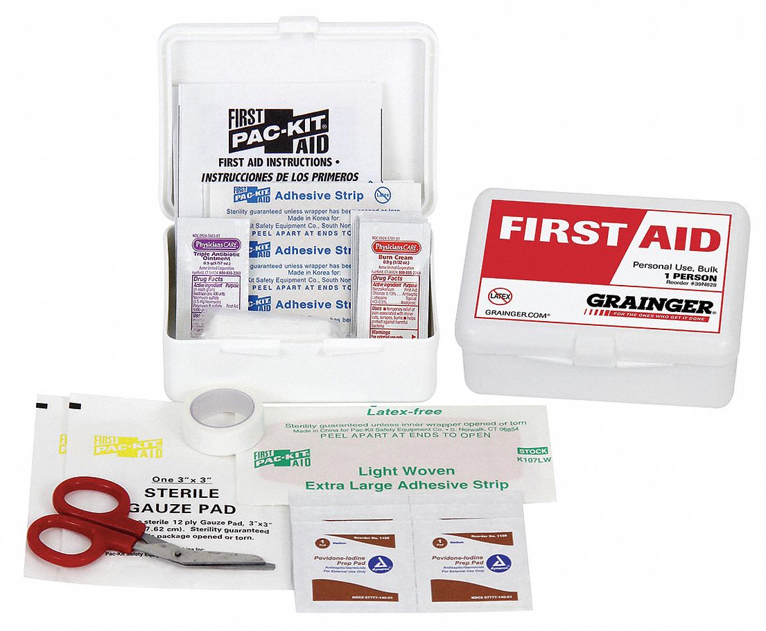 Industrial, 1 People Served per Kit, First Aid Kit 39N82854583