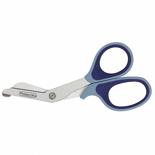 PhysiciansCare 90293 Scissors,7 in. L,Silver,Rounded,Titanium