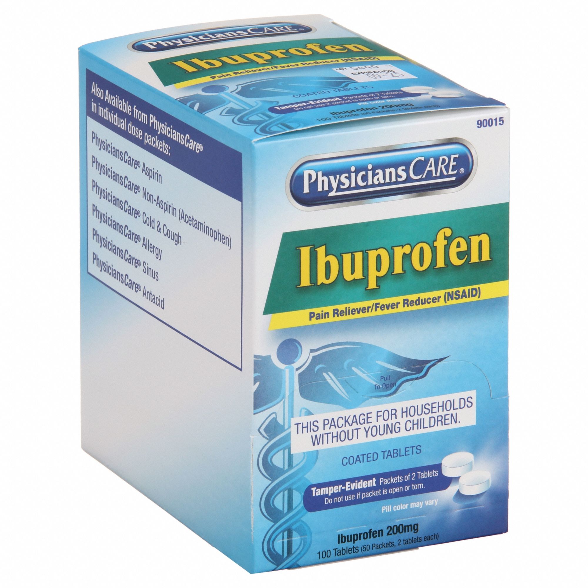 Pain Relief: Ibuprofen, 200 mg, 50 Individual Doses, Tablet