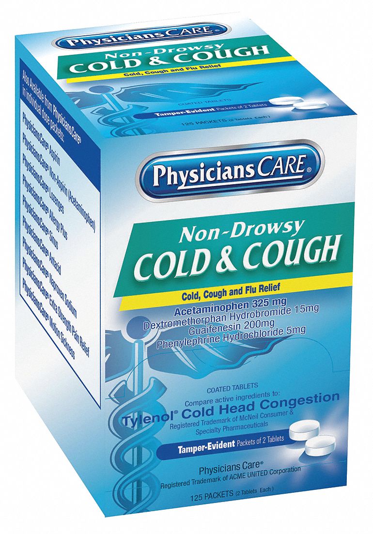 PHYSICIANSCARE Cold and Flu, Tablet, 125 x 2, Regular Strength