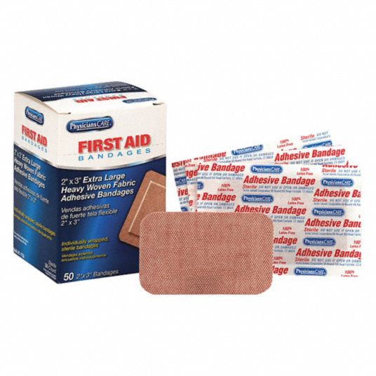 First Aid Only 3 In Lg 2 In Wd Adhesive Bandages 39n8821 750