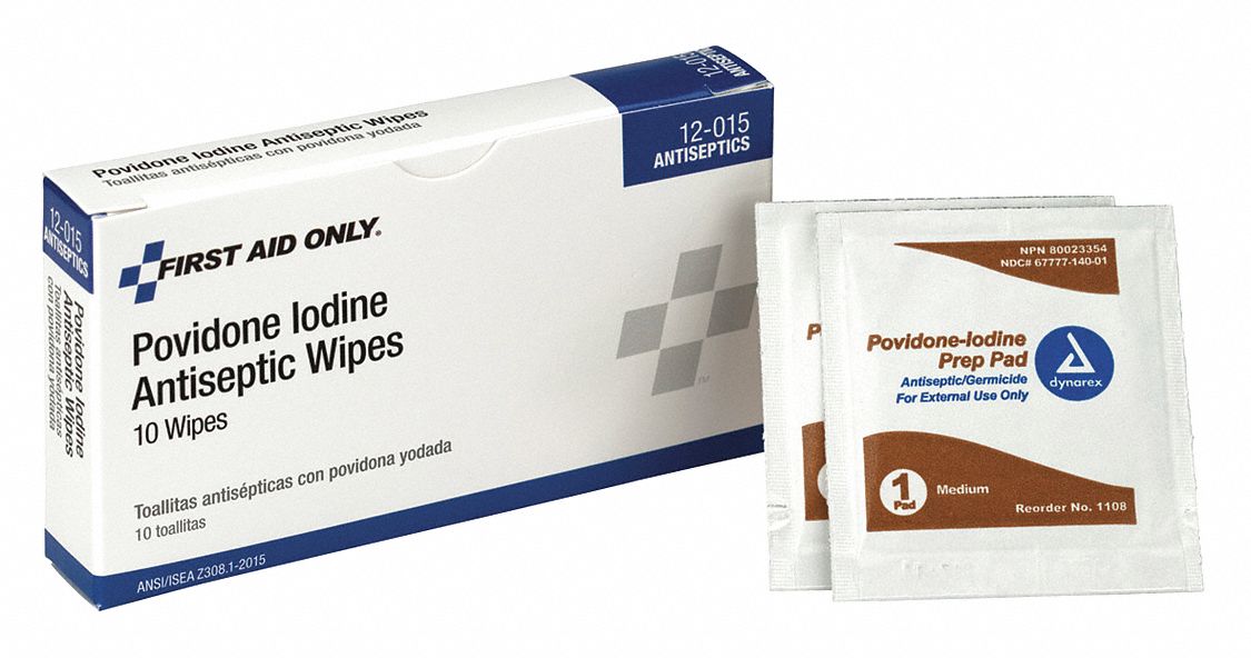 Topical Antiseptic Wipes: Wipes, Povidone Iodine, 10 PK