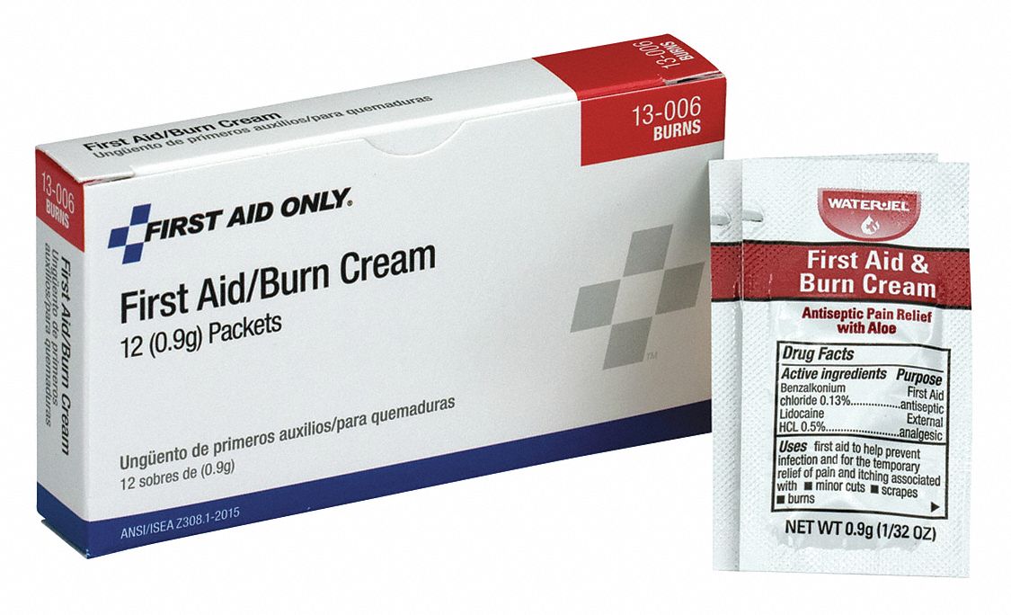 FIRST AID ONLY, Cream, Box/Wrapped Packets, Burn Cream 39N91013006