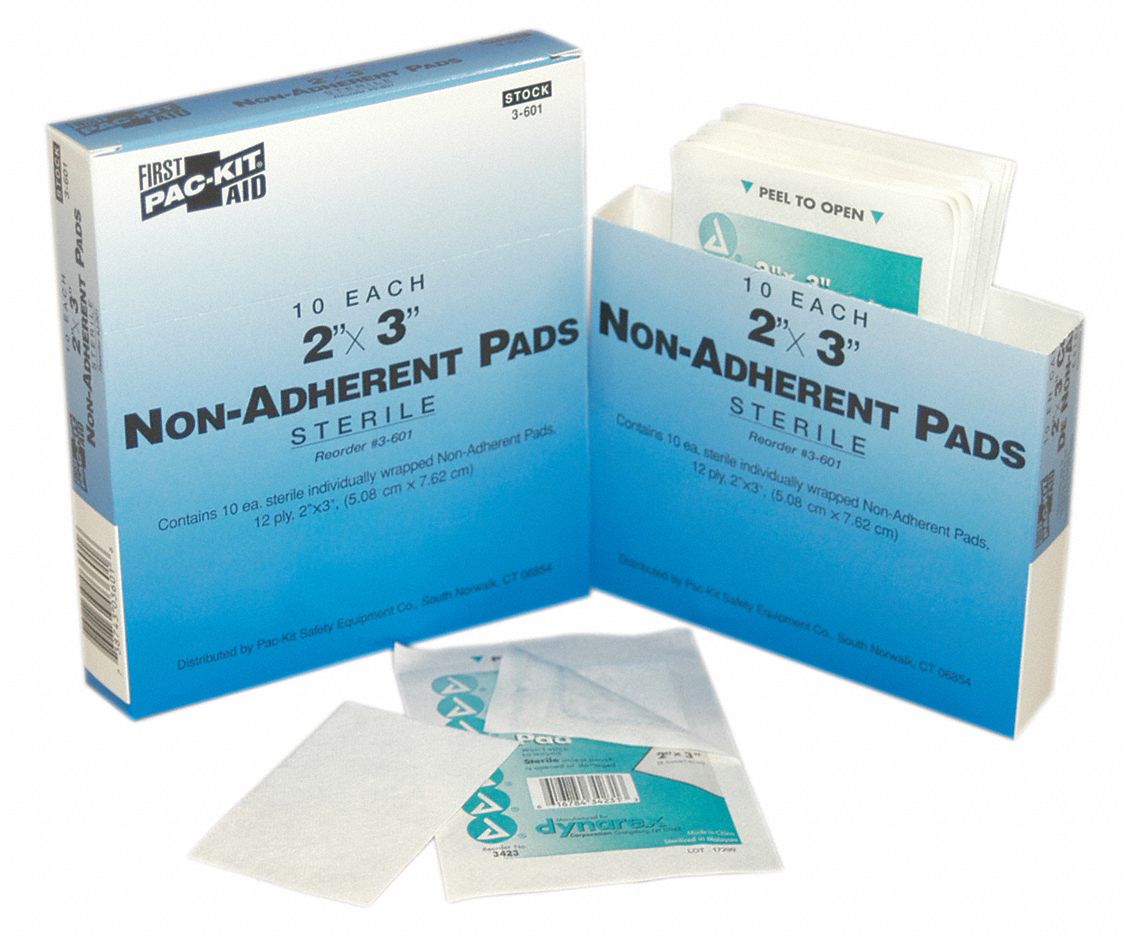 FIRST AID ONLY Non-Adherent Pad, Unitized, Sterile, Gauze, Includes (10 ...