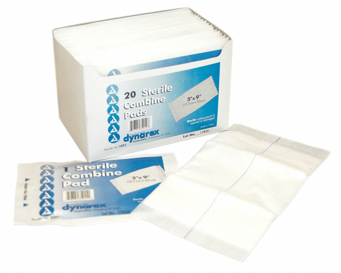 Dressing unitized sterile gauze ansi z308 1 2009 pk 20 grainger