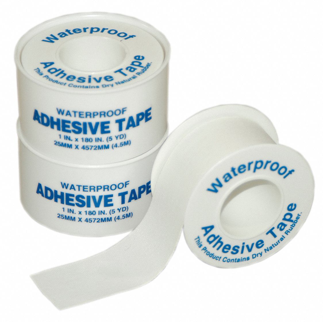 First Aid Tape, White, Waterproof Yes, Waterproof, 1 in Width, 5 yd