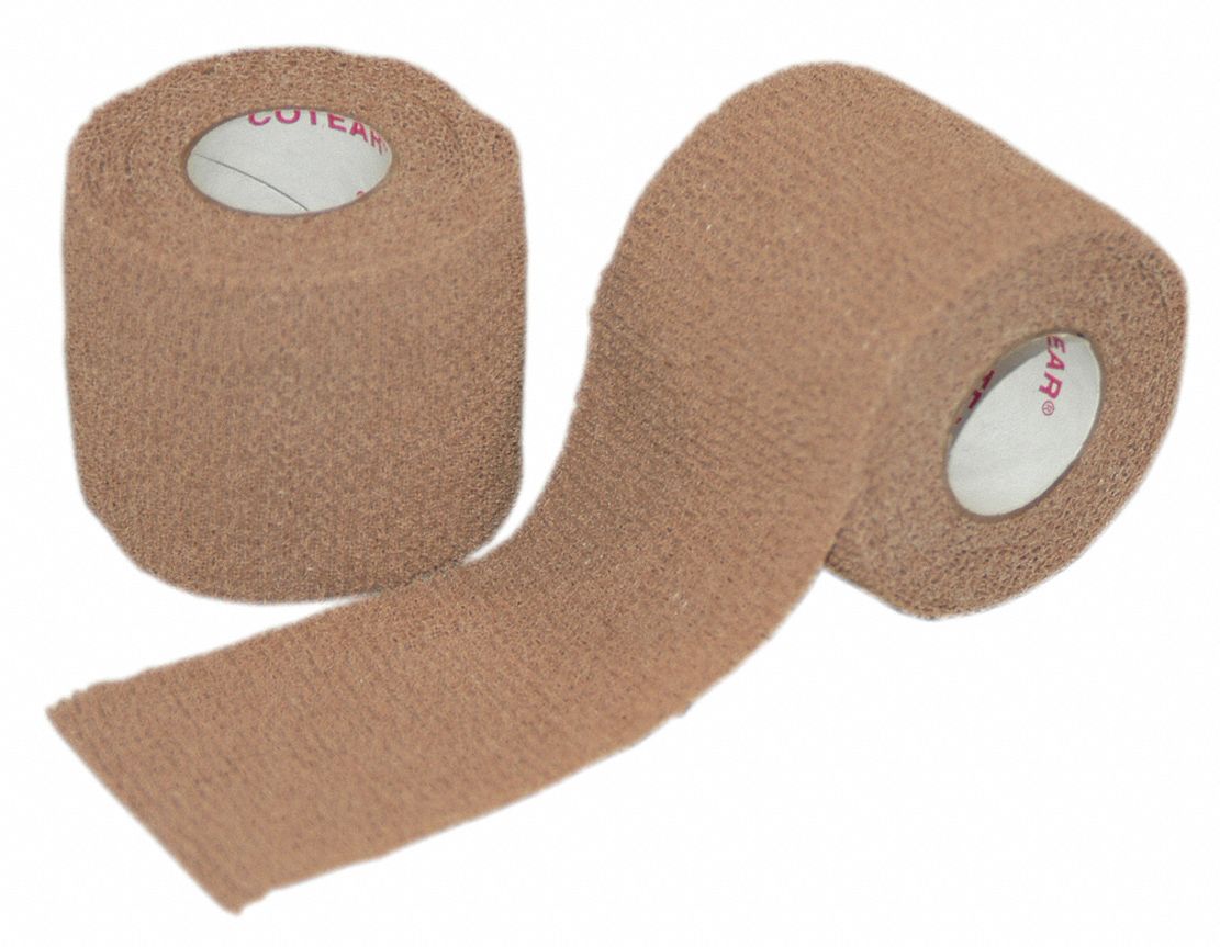 Self-Adherent Wrap: 5 yd Dressing Lg, 2 in Dressing Wd, Gauze, Non-Sterile