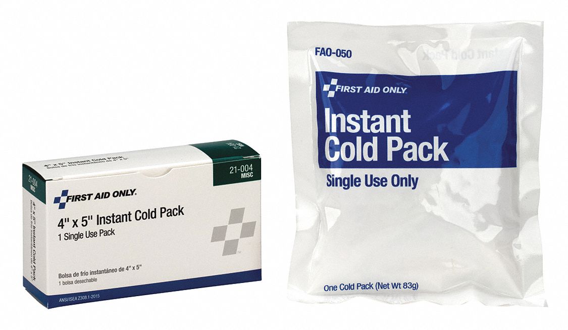 FIRST AID ONLY, Disposable, White, Instant Cold Pack - 39P018