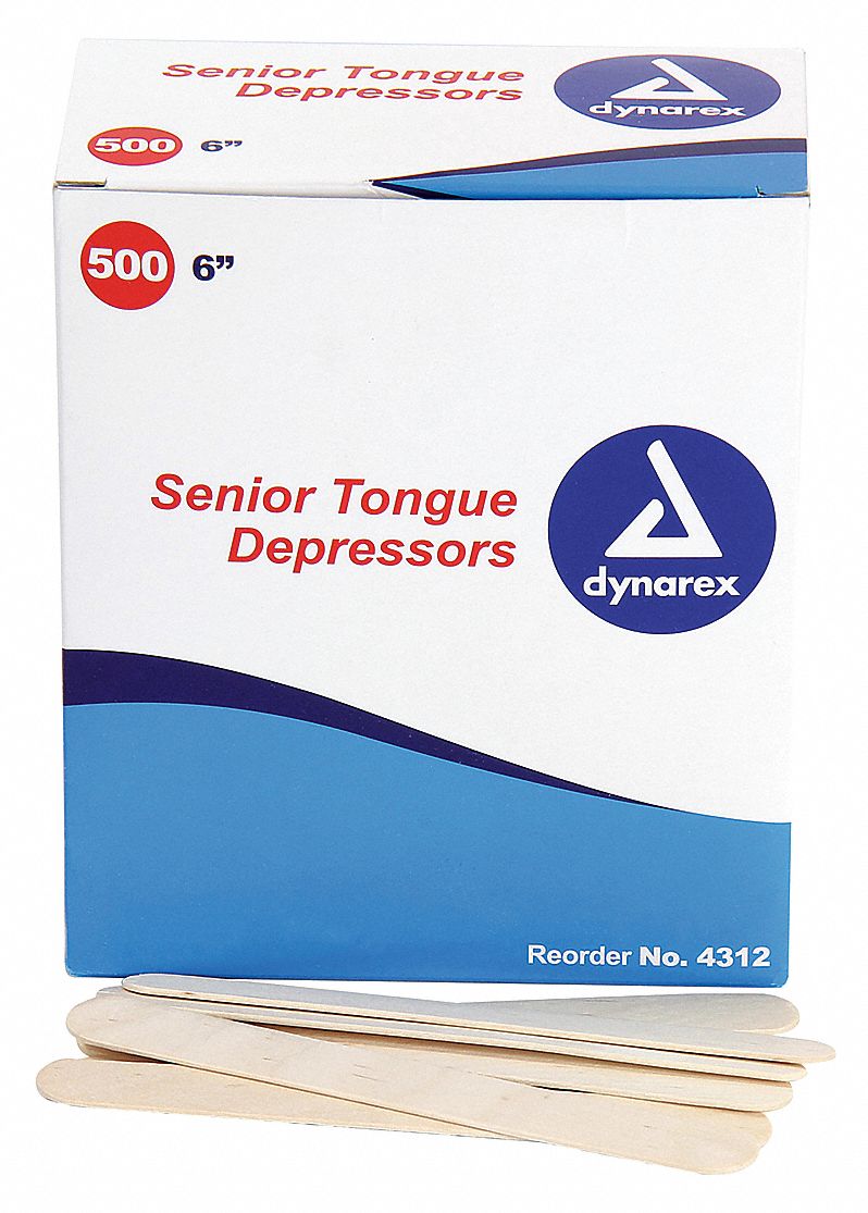 FIRST AID ONLY Tongue Depressor, NonSterile, 5/8 in Width, 6 in Length