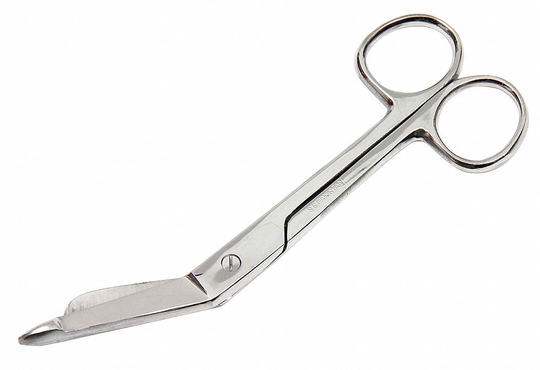 FIRST AID ONLY EMT Utility Scissors, Overall Length 5 1/2 in, Color