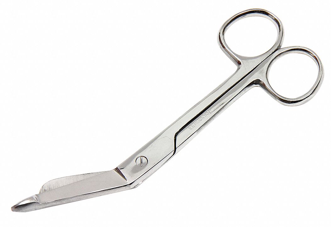 FIRST AID ONLY, 5 1/2 in Overall Lg, Silver, EMT Utility Scissors ...