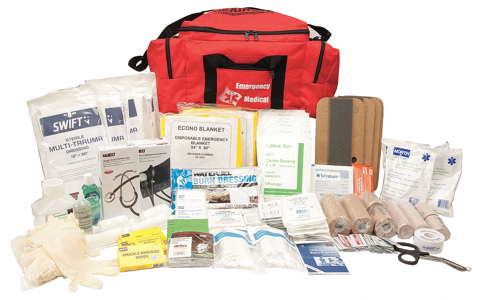 First Aid Kit, Kit, Nylon, First Response, 20 People Served per Kit ...