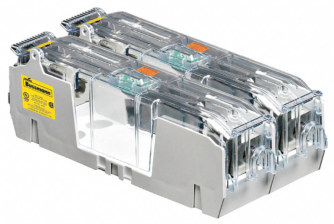 BUSSMANN, Fits Industrial Fuse Type, 2 Poles, Fuse Block 39P382