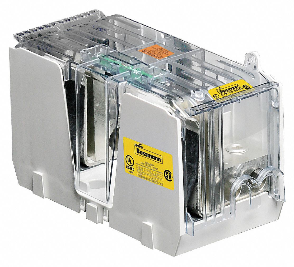 Fuse Block: Open Block Design, 1 Pole, 600 V AC, Box Lug, Non-Indicating
