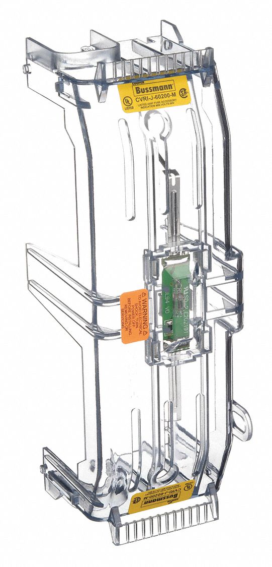Fuse Block Cover: For J Fuse Class or Type, 600 V AC, Indicating, Compatible Fuse Series JM