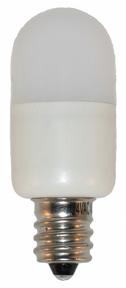 COMPACT LED BULB, CANDELABRA SCREW (E12), (T) TUBULAR, T6, 120V AC/DC, 1.2 W