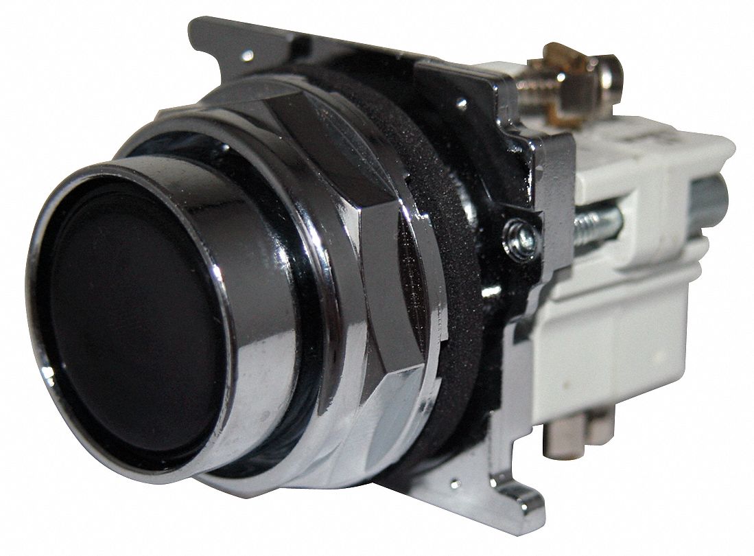 Flush Push Button Operator: Non-Illuminated, Flush Profile, Metallic, 30 mm, 2NC