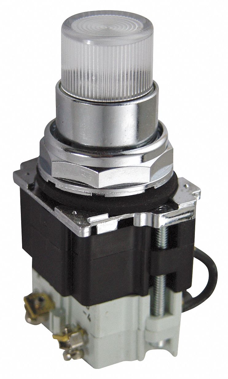 Pilot Light: 30 mm Panel Mounting Size, Clear, Incandescent, 10250T Series