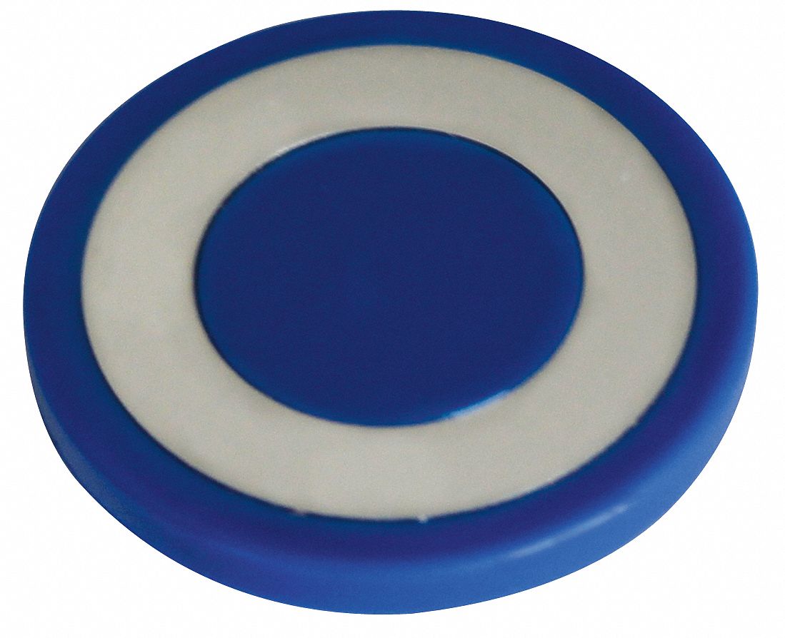 Mushroom Head: 30 mm Panel Size, Non-Illuminated, Metallic, Blue