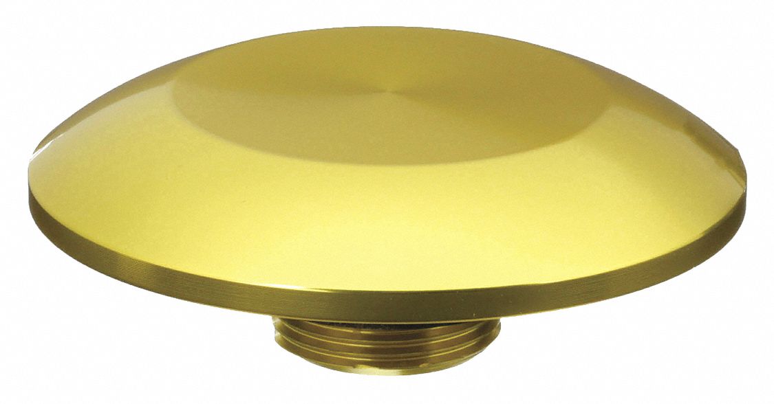 Mushroom Head: 30 mm Panel Size, Non-Illuminated, Metallic, Yellow