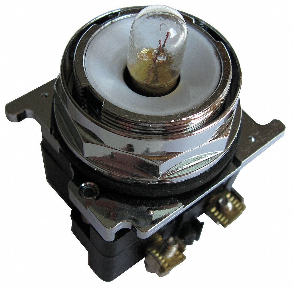 Pilot Light Without Lens, 30mm, 12VAC/DC Voltage, Lamp Type: Incandescent