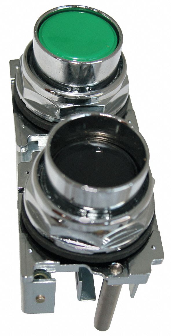 Pendant Push Button, Black, Green, 30mm